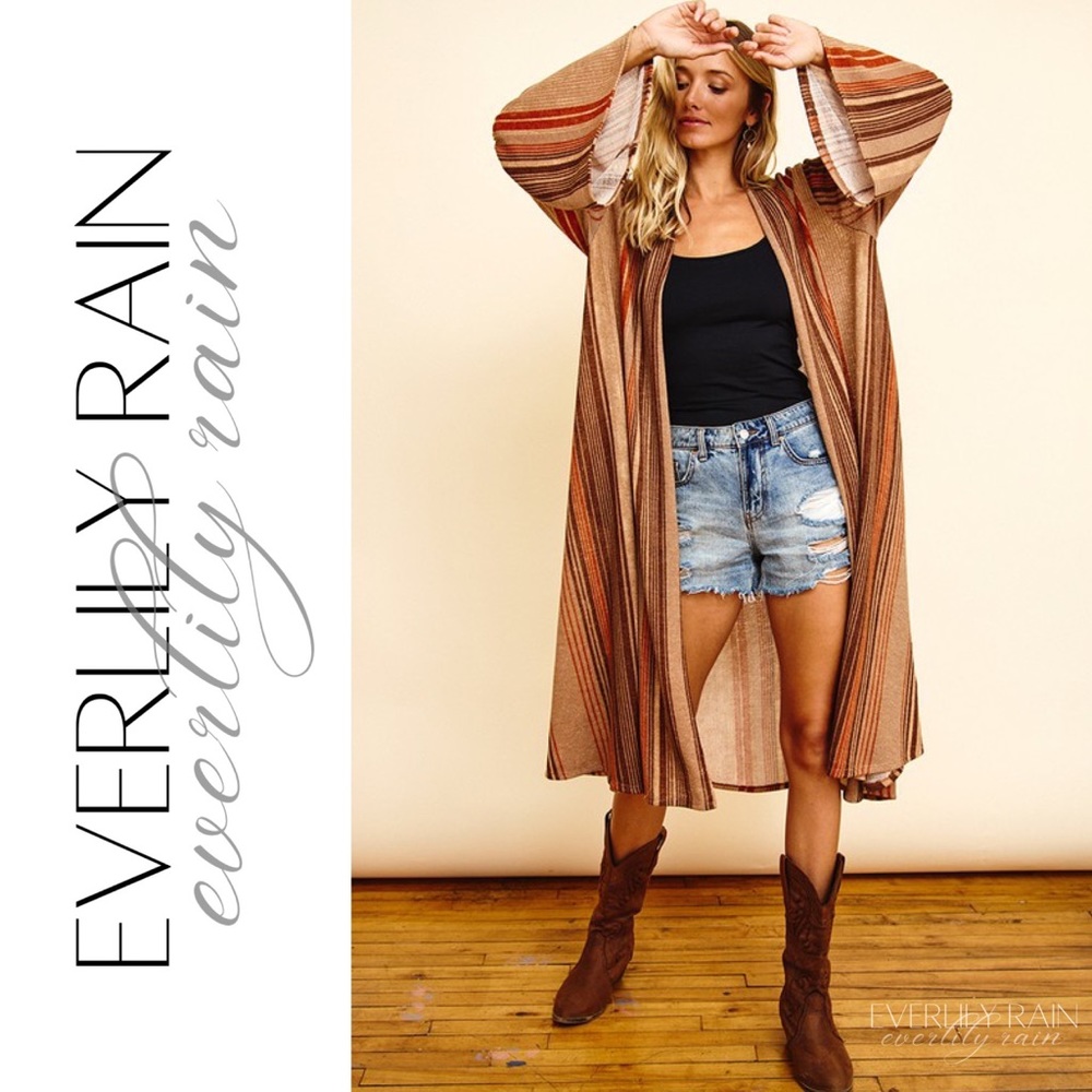 Pretty Ruffle Sleeve Duster Cardigan - Picture 6 of 12